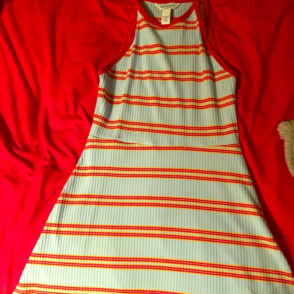 Blue Stripe Pattern Dress